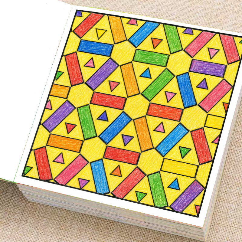 28 Sayfa Geometrik Desenler Ye - Adult Coloring Book Stress Relief incelemesi ve fiyatı