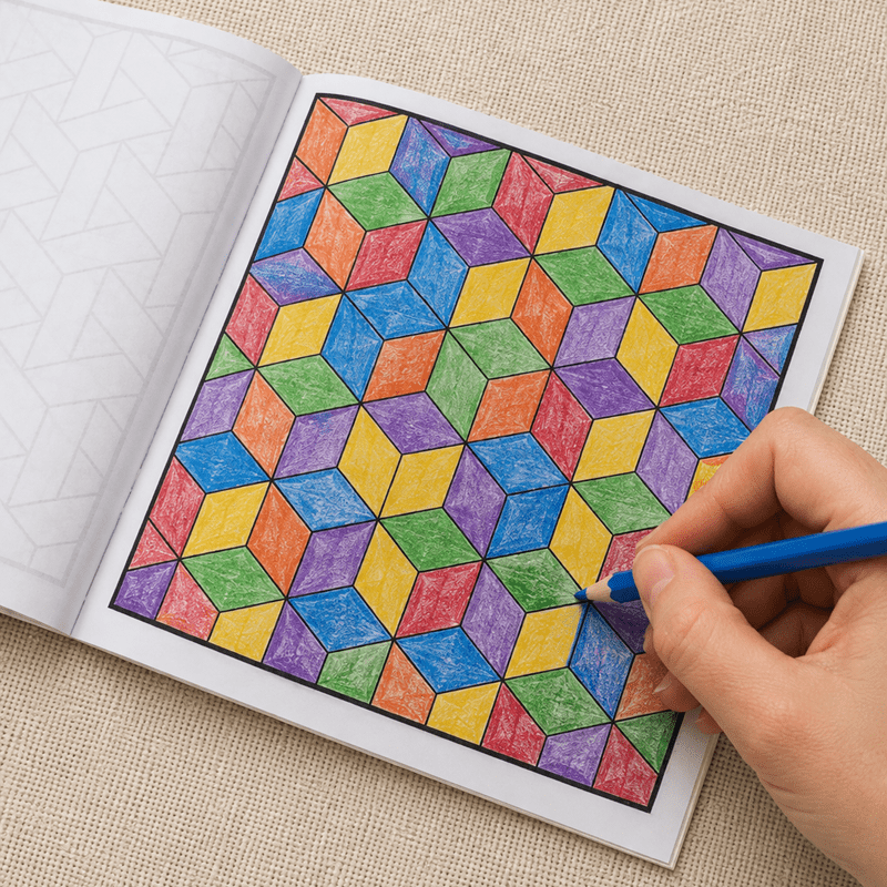 28 Sayfa Geometrik Desenler Ye - Adult Coloring Book Stress Relief incelemesi ve fiyatı