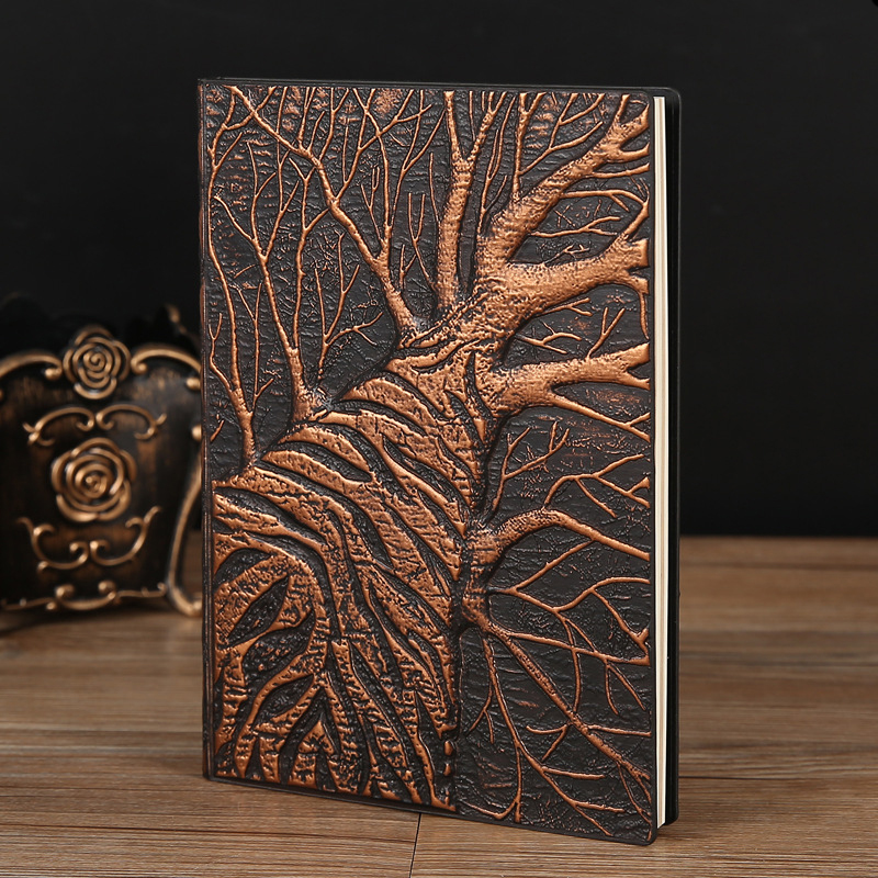 Vintage Büyük Ağaç Desenli PU  - Vintage Leather Journal Notebook incelemesi ve fiyatı