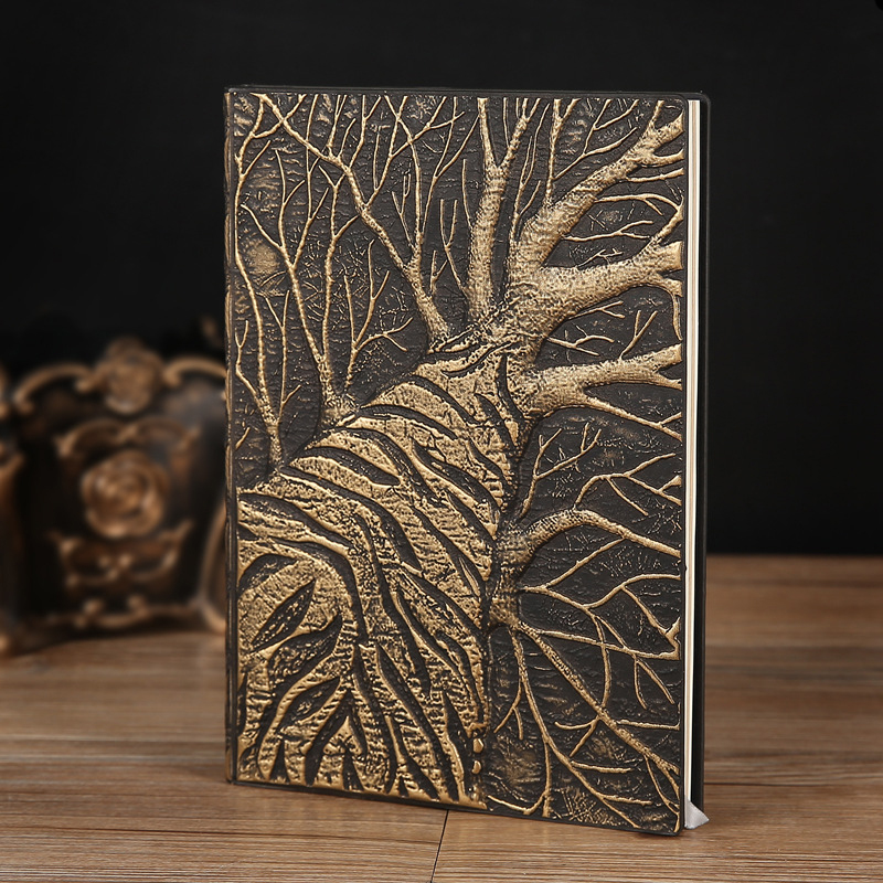 Vintage Büyük Ağaç Desenli PU  - Vintage Leather Journal Notebook incelemesi ve fiyatı