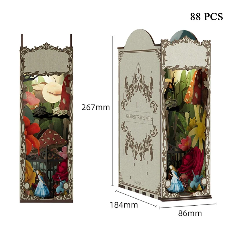 Bahçe Travelogue Kitap Ayracı  - Diy Wooden Book Nook Kit Shelf Insert incelemesi ve fiyatı