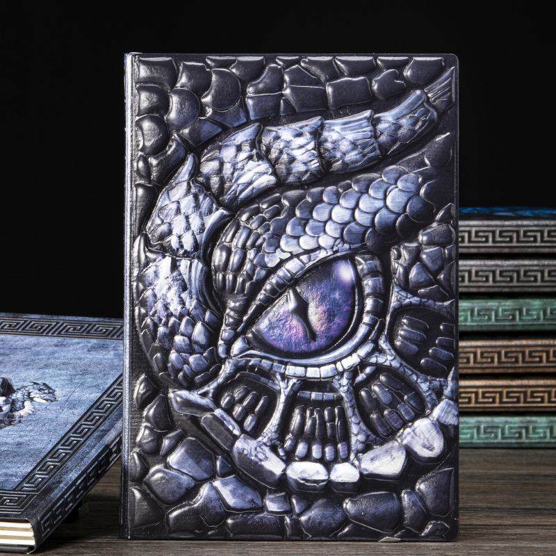 A5 3D Kabartmalı Ejderha Gözü  - Vintage Leather Journal Notebook incelemesi ve fiyatı