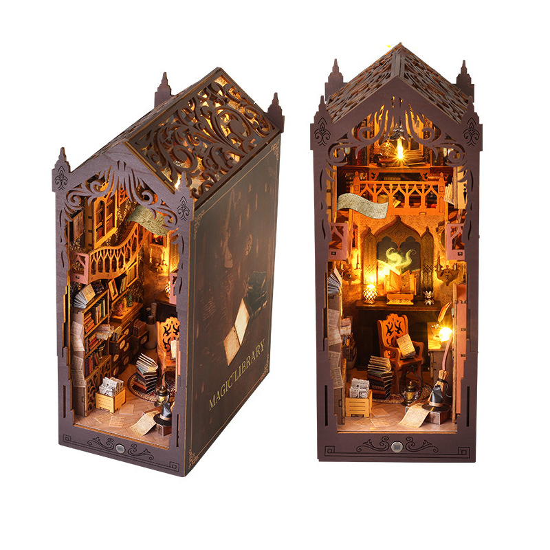 Kendin Yap Ahşap Sihirli Noel  - Diy Wooden Book Nook Kit Shelf Insert incelemesi ve fiyatı