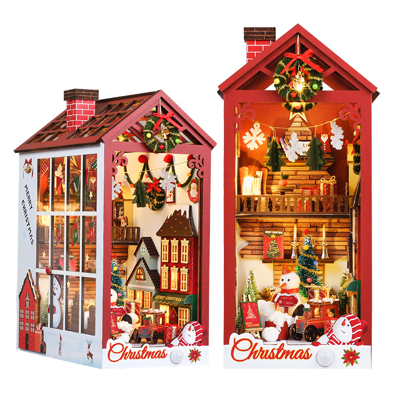 Kendin Yap Ahşap Sihirli Noel  - Diy Wooden Book Nook Kit Shelf Insert incelemesi ve fiyatı